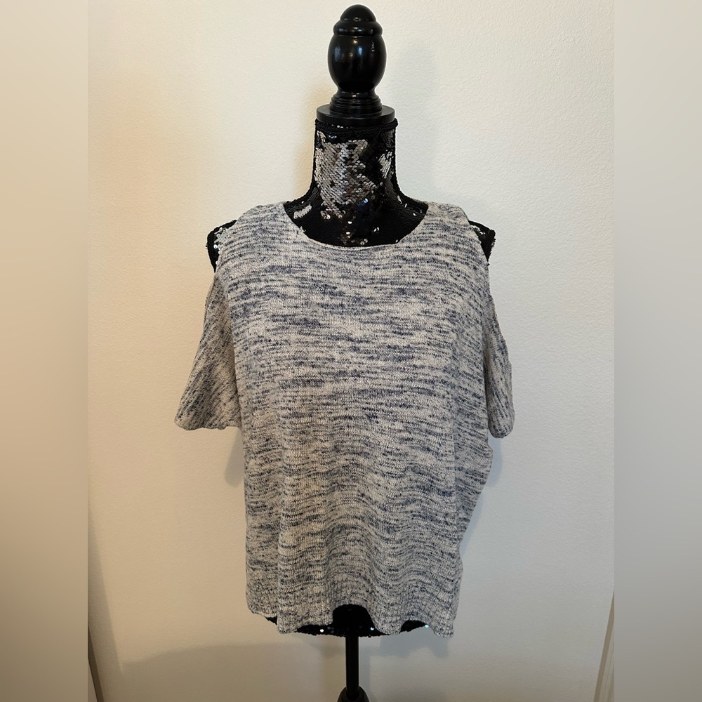 MSSP cold shoulder knit top